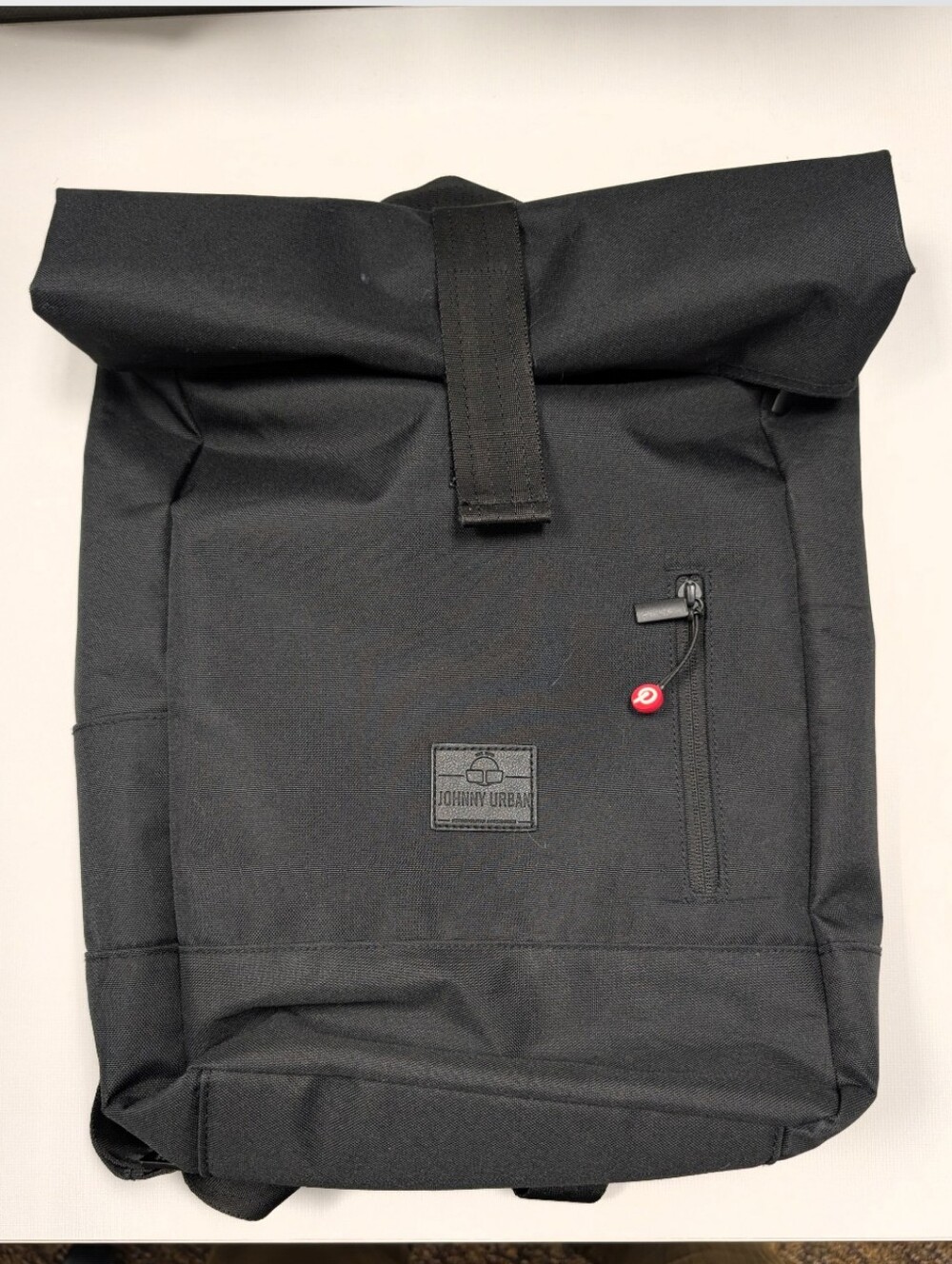 Johnny Urban Black Roll-Top Men's Backpack
